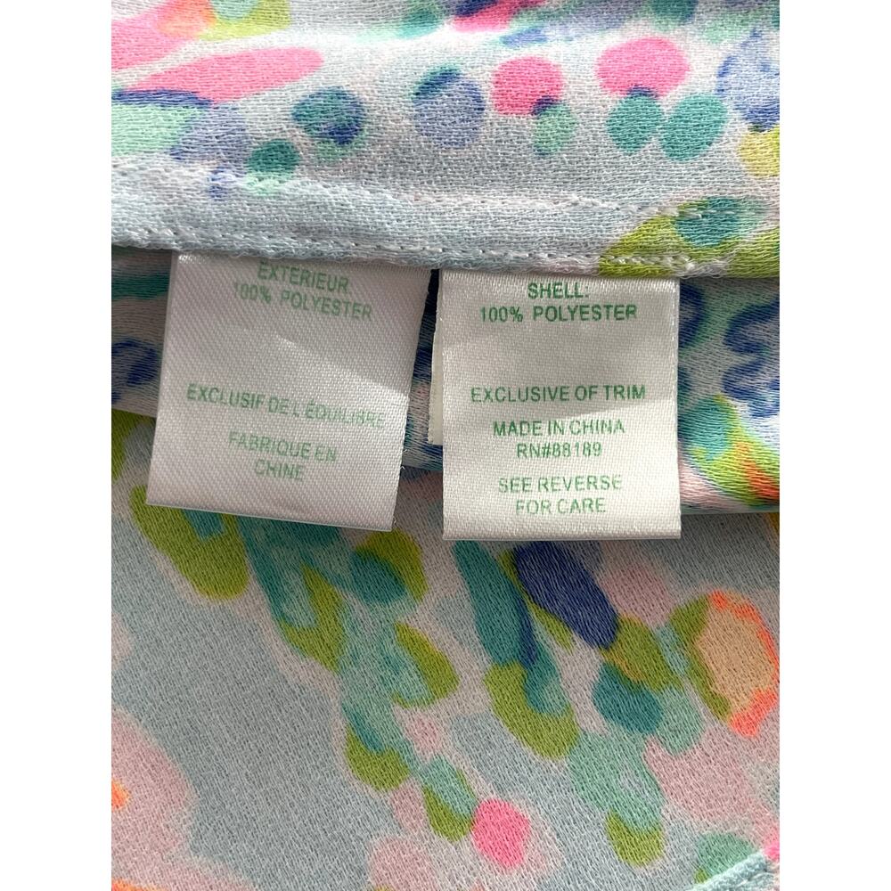 Lilly Pulitzer Size 8 Pearl Shift Dress Mini Colorful Tropical Vacation Crochet - Picture 11 of 12